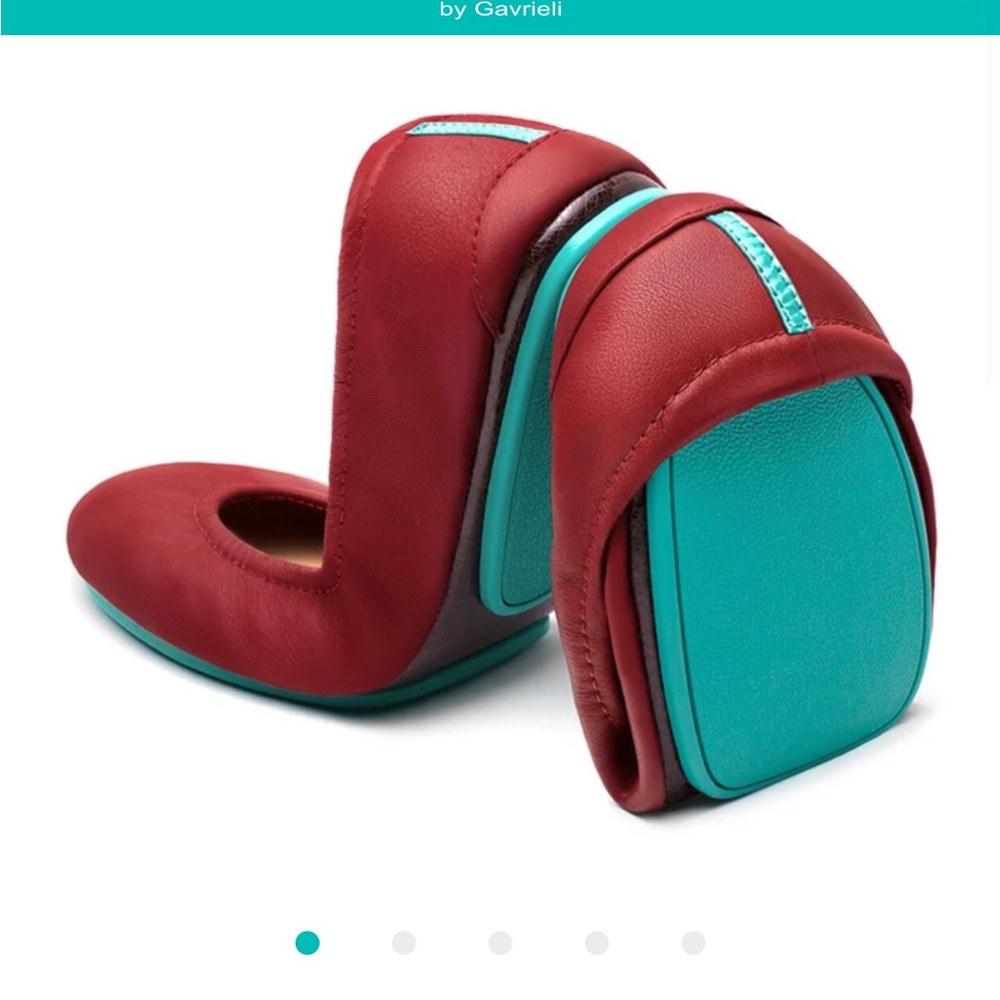 Tieks - Cardinal Red and Teal Ballet Flats